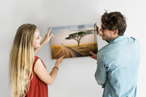 Magnetic board for wall African landscape design