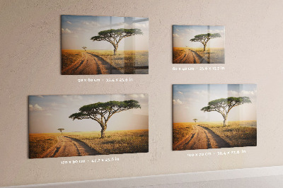 Magnetic board for wall African landscape design