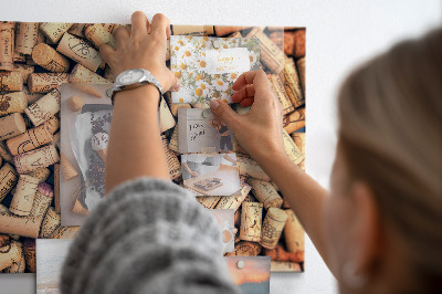 Magnetic board with wine corks