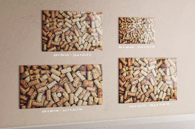 Magnetic board with wine corks