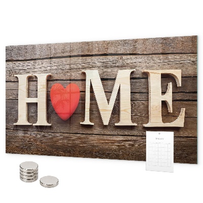 Magnetic wall board with house inscription