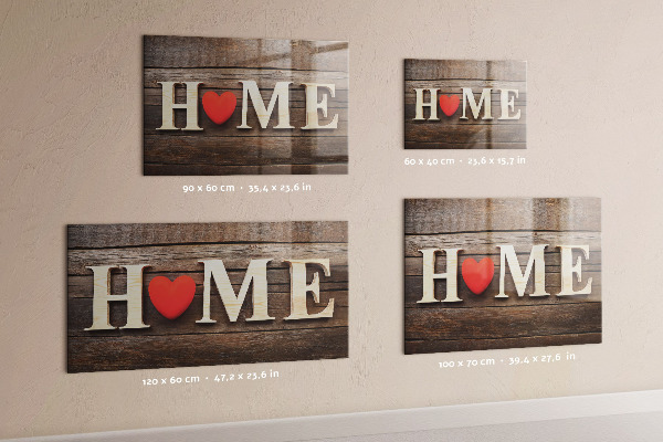 Magnetic wall board with house inscription
