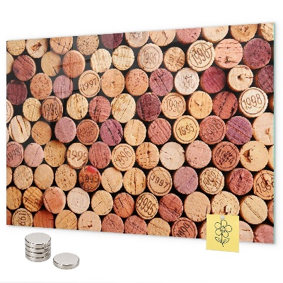 Magnetic board for wine corks