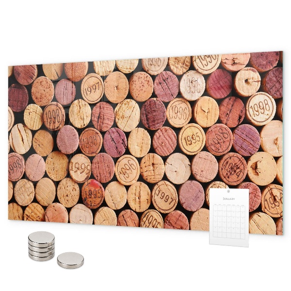 Magnetic board for wine corks