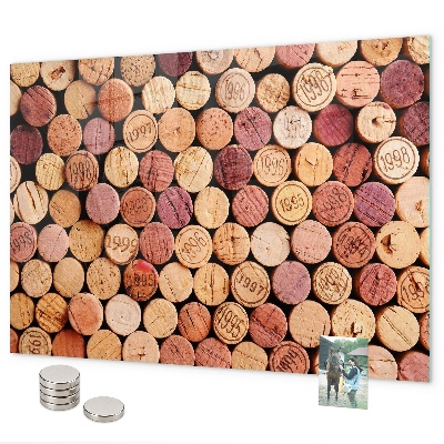 Magnetic board for wine corks
