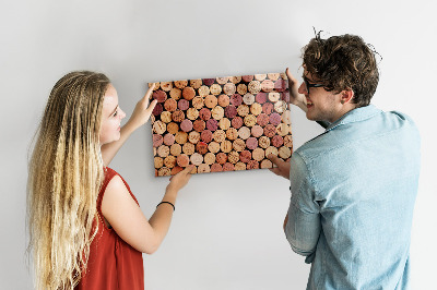 Magnetic board for wine corks