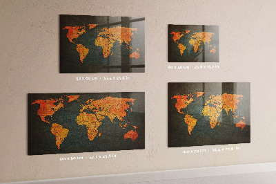 World map magnetic board