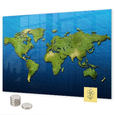 World map magnetic board
