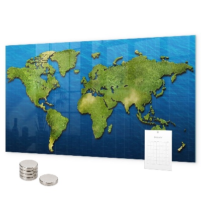 World map magnetic board