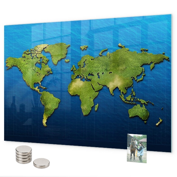 World map magnetic board