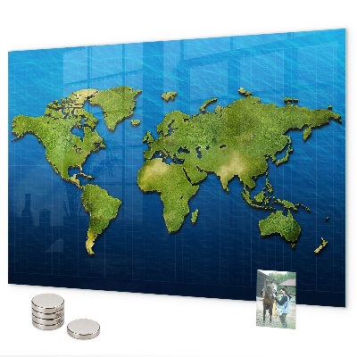 World map magnetic board