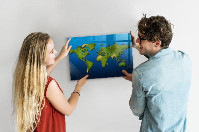 World map magnetic board