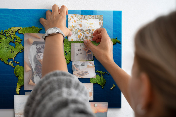 World map magnetic board