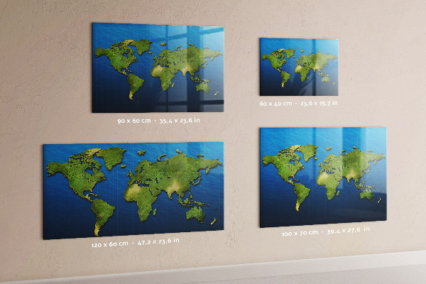 World map magnetic board