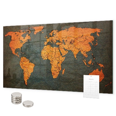 World map magnetic board