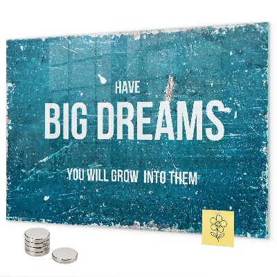 Magnetic board with motivational text
