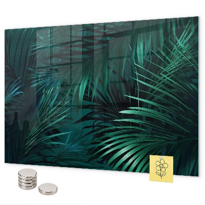 Magnetic board tropical leaves design
