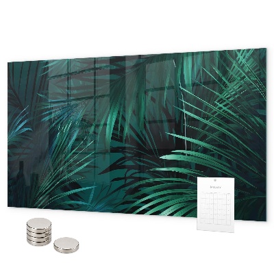 Magnetic board tropical leaves design