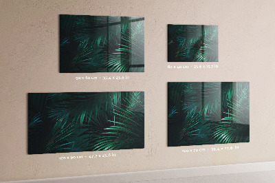 Magnetic board tropical leaves design