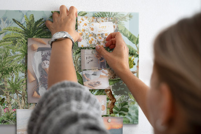 Magnetic board with jungle nature theme
