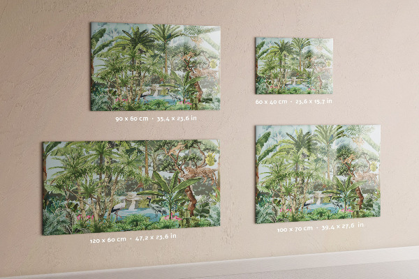 Magnetic board with jungle nature theme