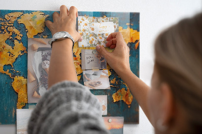Magnetic world map wall board decorative wall-mounted design