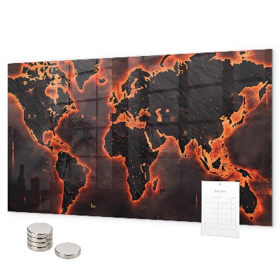 World map magnetic board