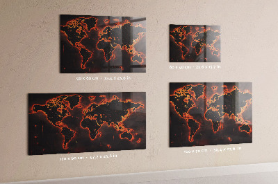 World map magnetic board