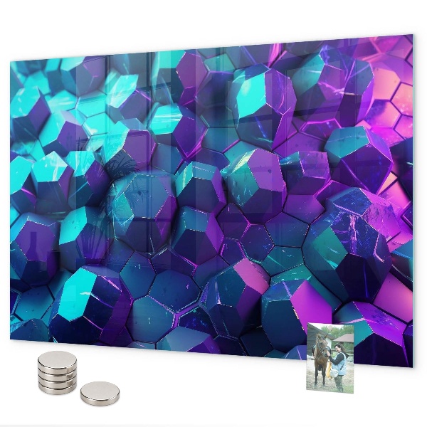 Magnetic wall board geometric figures design