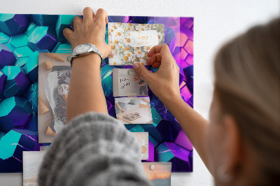 Magnetic wall board geometric figures design