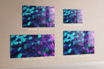 Magnetic wall board geometric figures design