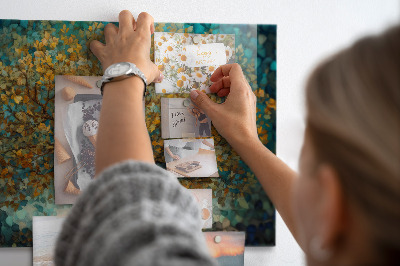 Magnetic wall board mosaic tree design