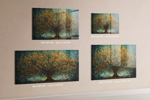 Magnetic wall board mosaic tree design