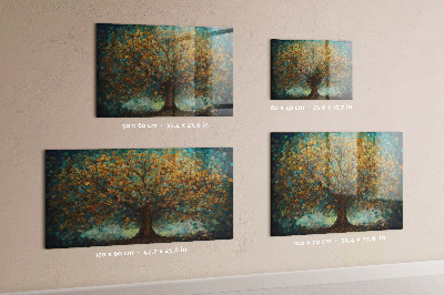Magnetic wall board mosaic tree design