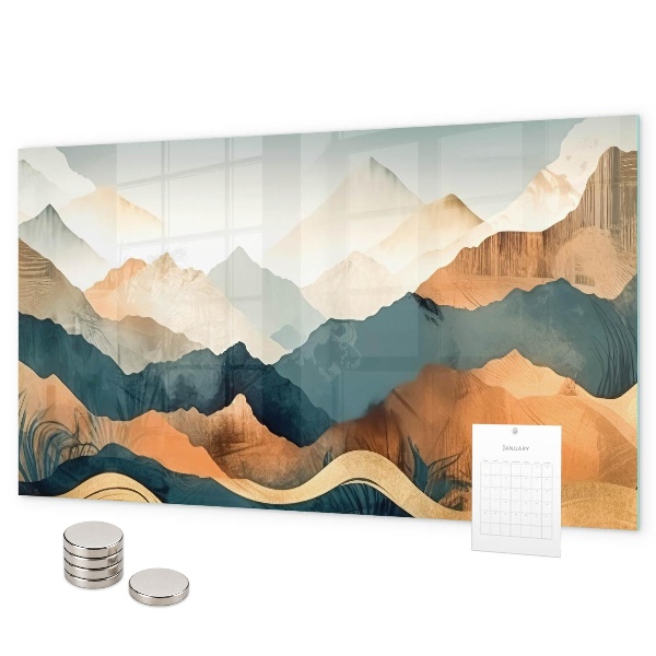 Magnetic wall board mountain landscape design