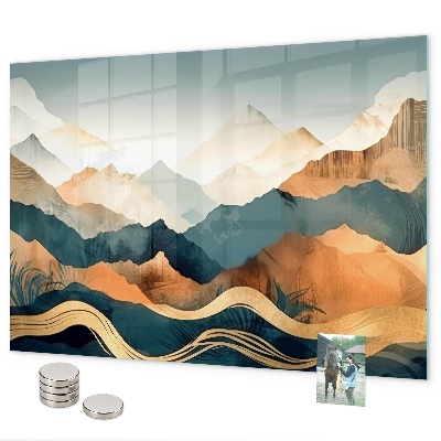Magnetic wall board mountain landscape design