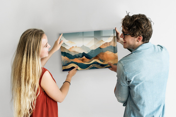 Magnetic wall board mountain landscape design