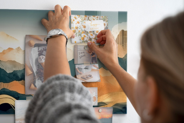 Magnetic wall board mountain landscape design