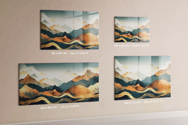 Magnetic wall board mountain landscape design