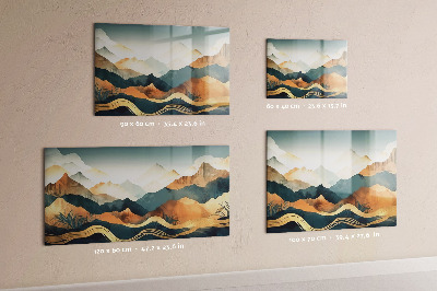 Magnetic wall board mountain landscape design
