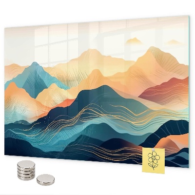 Magnetic board mountain landscape design
