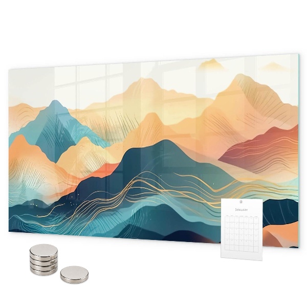 Magnetic board mountain landscape design