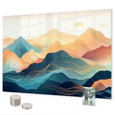 Magnetic board mountain landscape design