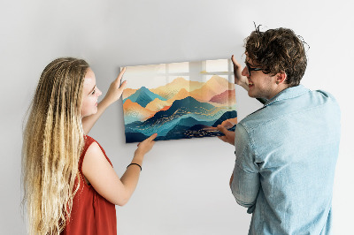 Magnetic board mountain landscape design