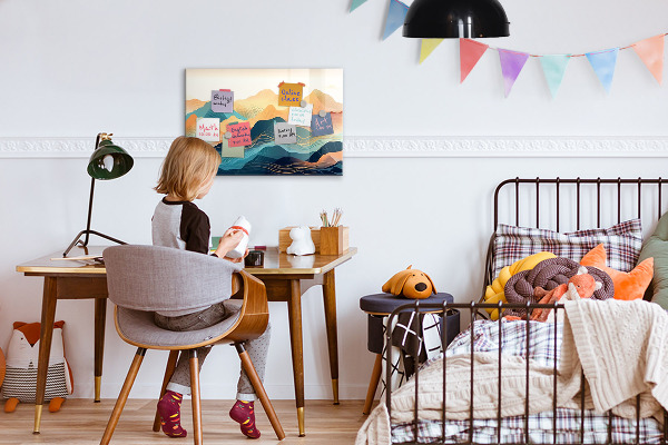 Magnetic board mountain landscape design