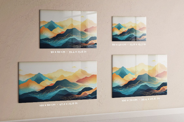 Magnetic board mountain landscape design