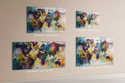 Magnetic board watercolor map design