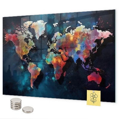 Magnetic wall board abstract map design