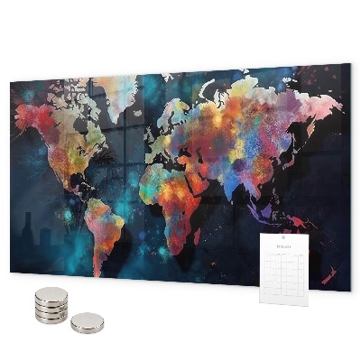 Magnetic wall board abstract map design
