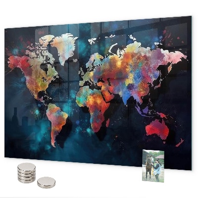 Magnetic wall board abstract map design